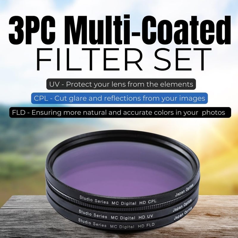 SSE 58mm Professional Accessory Kit for Canon Nikon Panasonic Sony Pentax Olympus Camera Camcorder & Lens - Image 5